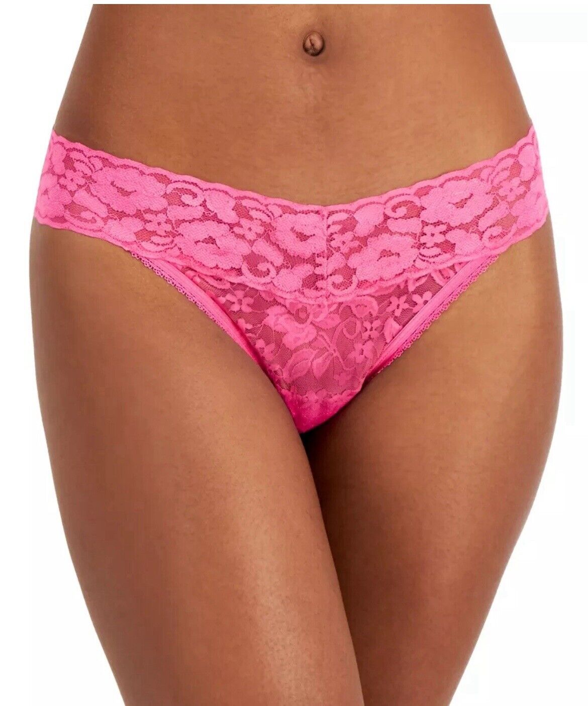 INC international Concepts Women’s Plus Lace Thong Underwear Divine Berry