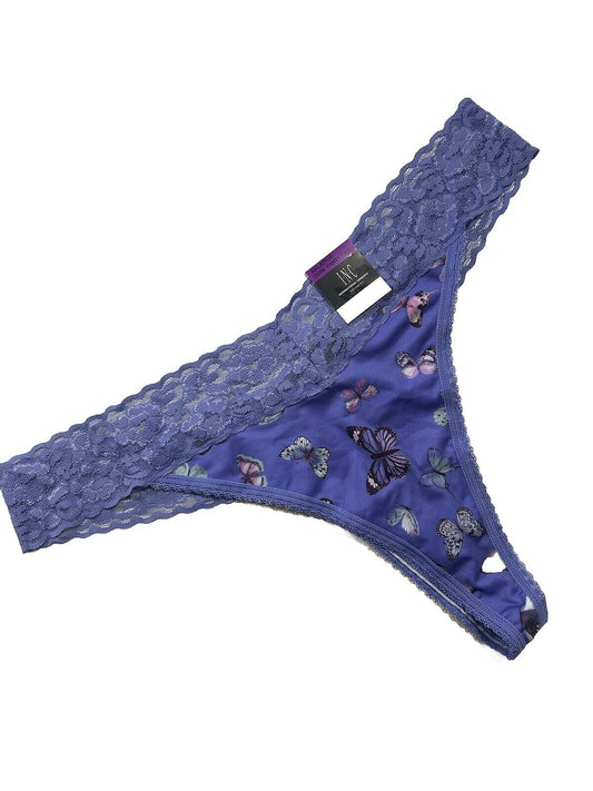INC International Concepts Plus Lace Butterfly Thongs Panties Underwear