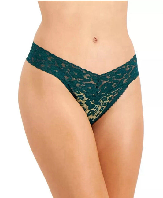 INC International Concepts PlusLace Butterfly Thongs Panties Dark Forest