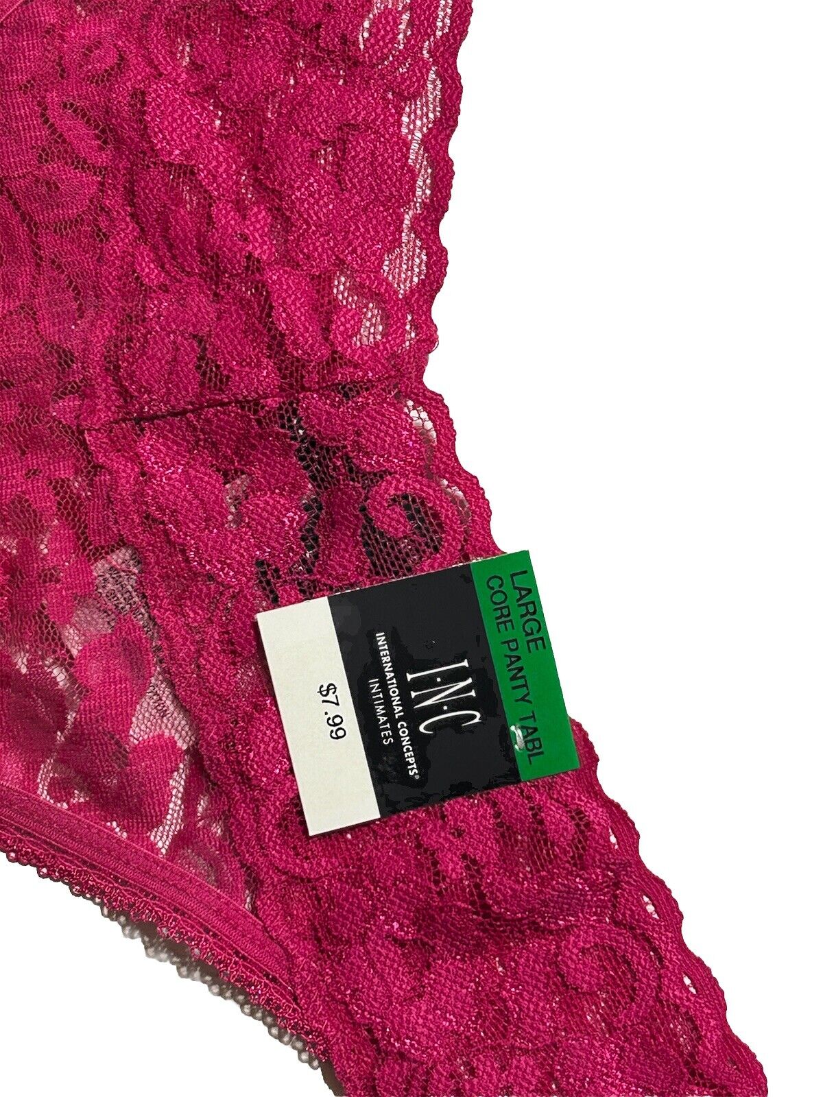 INC International Concepts Women’s Jazzy Pink Lace Thong Underwear Panty