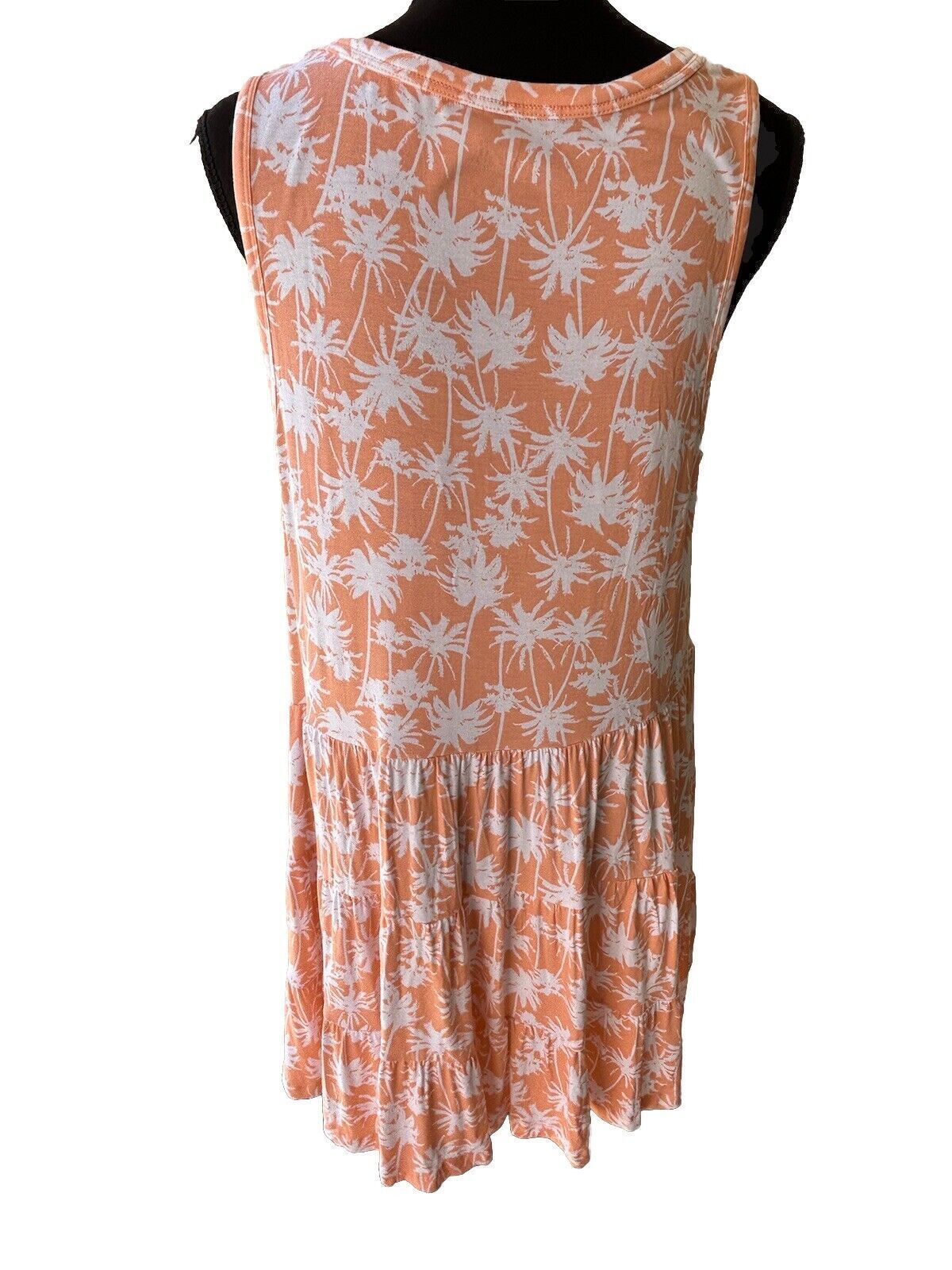 Jenni Women's Printed Sleeveless Tiered Chemise Night Shirt Lounge Orange