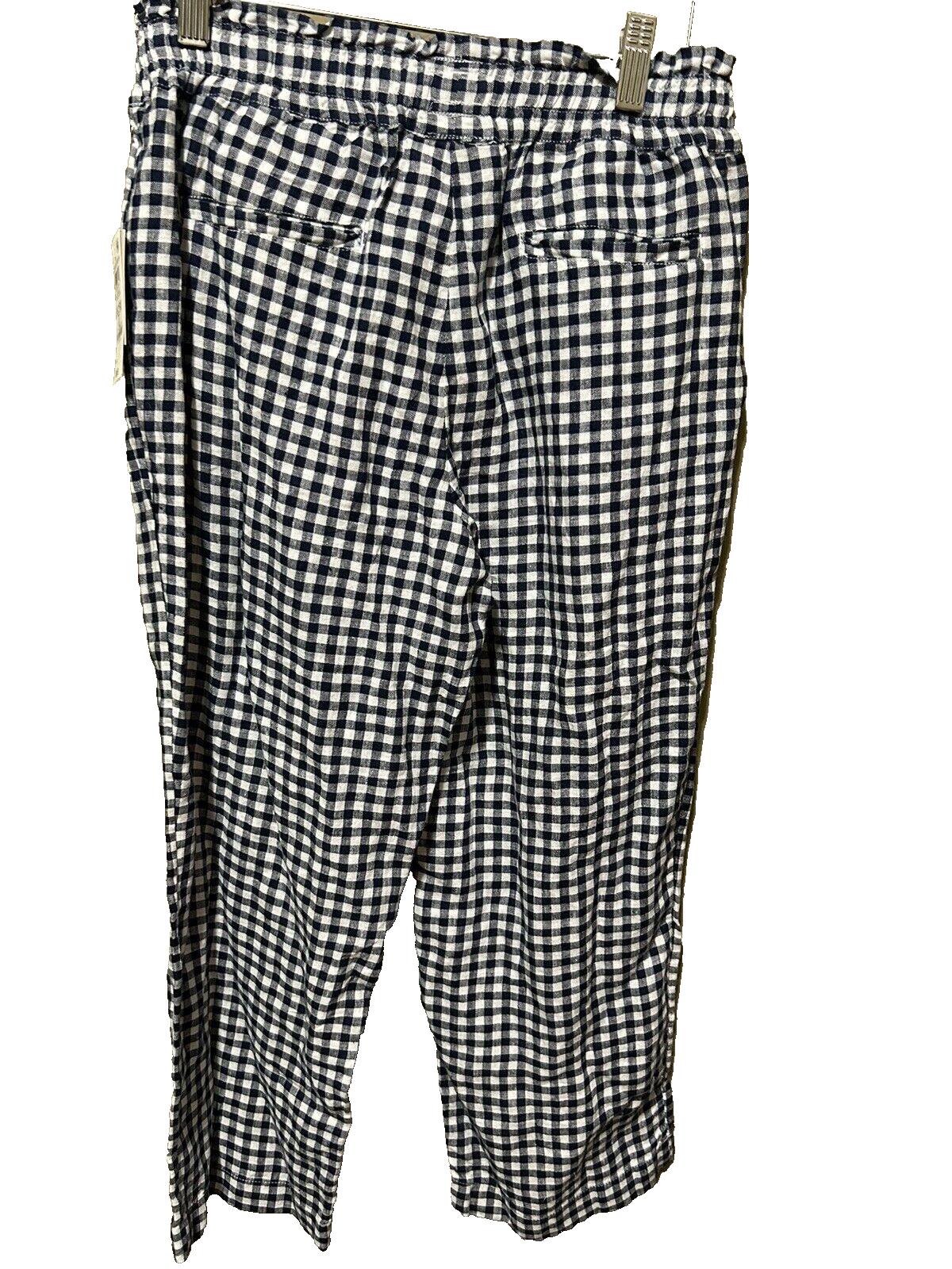 Charter Club Luxury Soft Linen Blue Plaid Pants