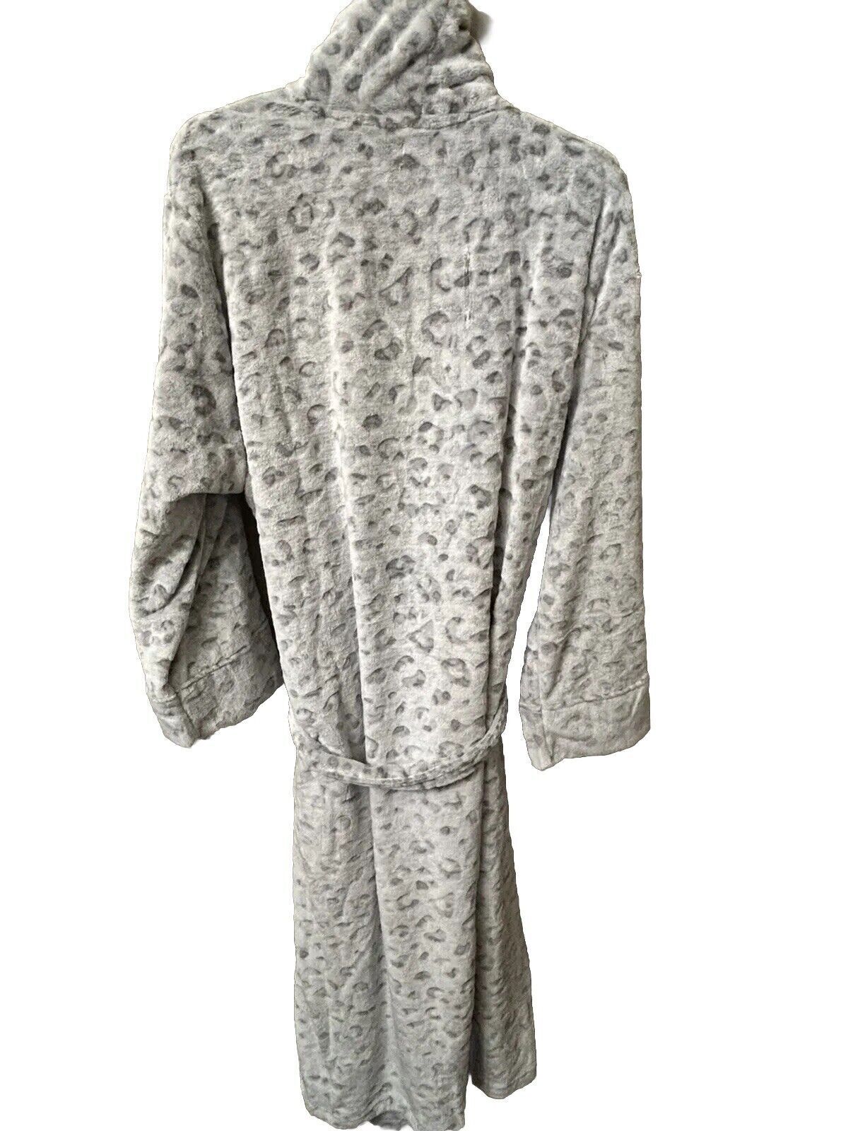 Charter Club Intimates Plus Supersoft Women’s Leopard Grey Robe 2X