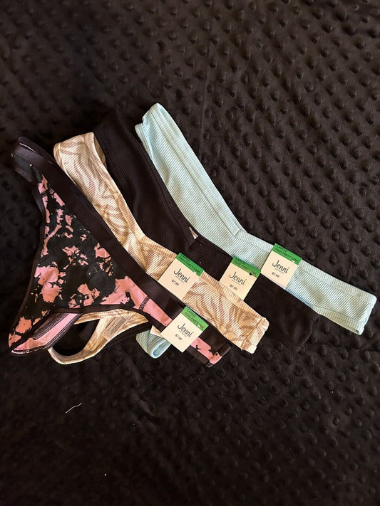 New Jenni 4 Pair Assorted Thong Underwear Panties Set