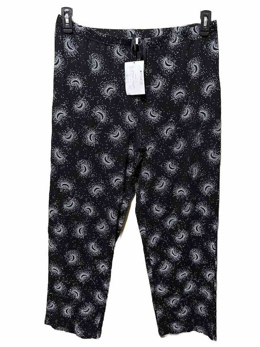 Charter Club Women's Black Crescent Moon Pajama Pants