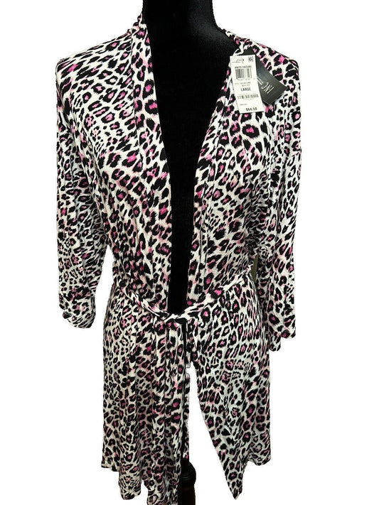 INC International Concepts Animal Print Women’s Wild Leopard Robe