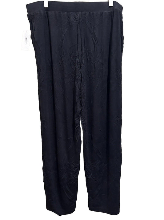 Alfani Intimates Plus Wide Leg Black Super Soft Lounge Pajama Pants