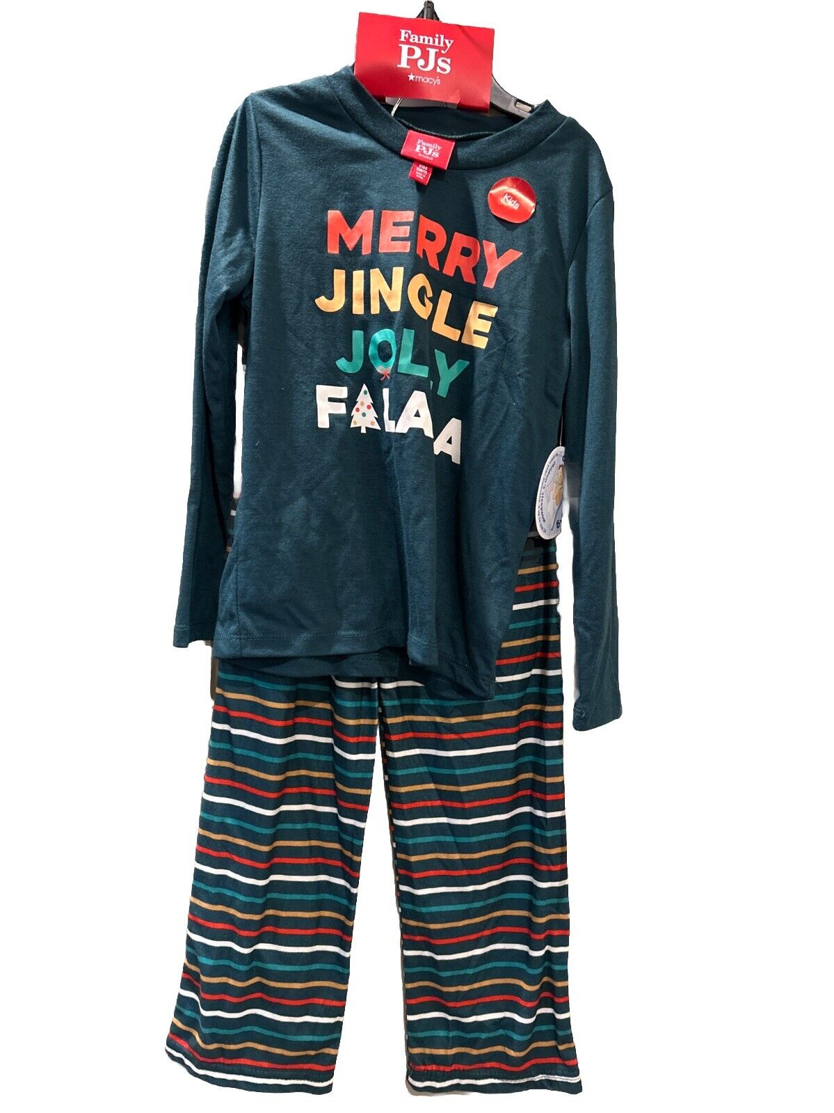 Family PJs Holiday Christmas 2 Piece Kids Merry Jingle Mix it Set June Bug