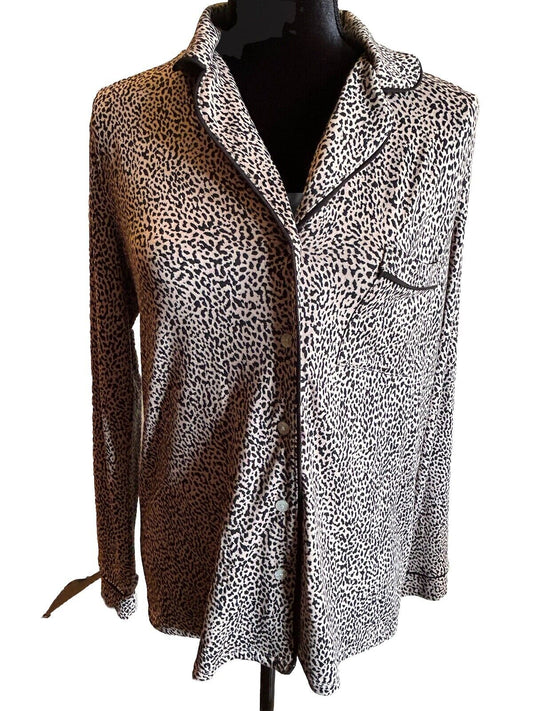 Alfani Women’s Cheetah Print Long Sleeve Super Soft Pajama Top