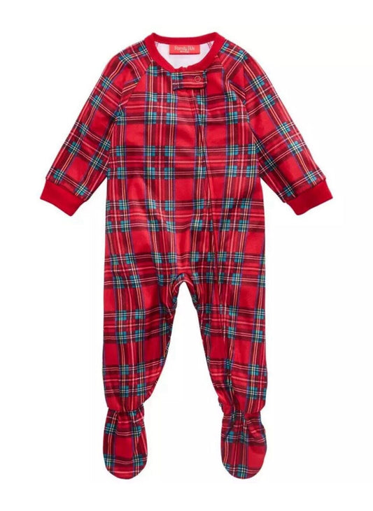 Family PJs Holiday Christmas Brinkley Plaid Footed Pajamas Pre-packaged