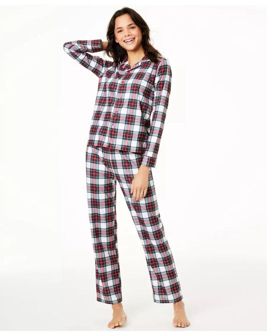 Family PJs Women's 2-Piece Stewart Plaid Pajama Set Christmas