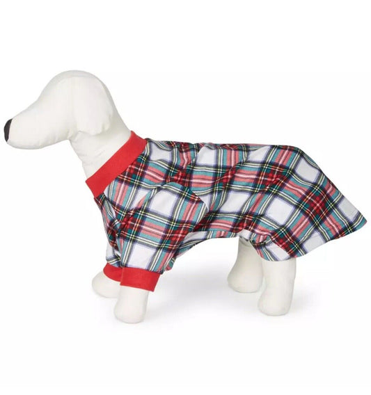 Family PJs Red Stewart Plaid Holiday Classic Pet Dog Pajamas Medium Christmas