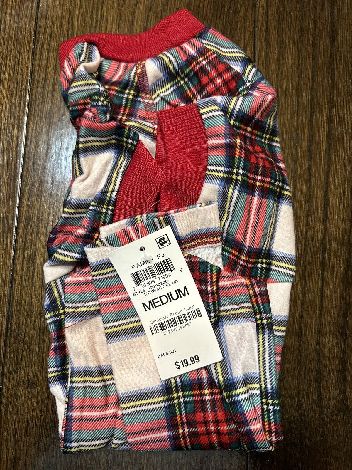Family PJs Red Stewart Plaid Holiday Classic Pet Dog Pajamas Medium Christmas