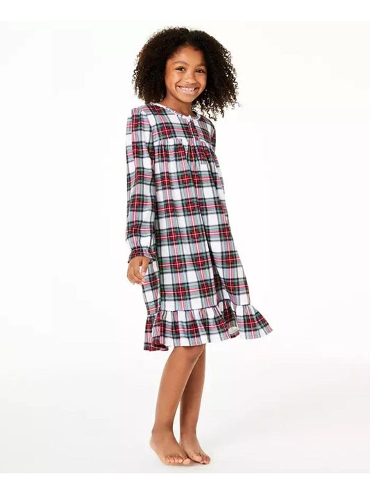 Girls Stewart Plaid Classic Holiday Christmas Nightgown