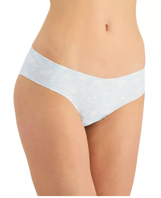 Jenni Invisibles No Show Thong Panty Light Blue Daisy