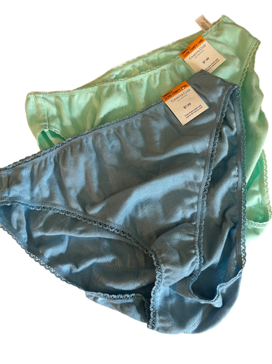 Charter Club Women’s 2 Piece Panty Set NWT Green and Blue