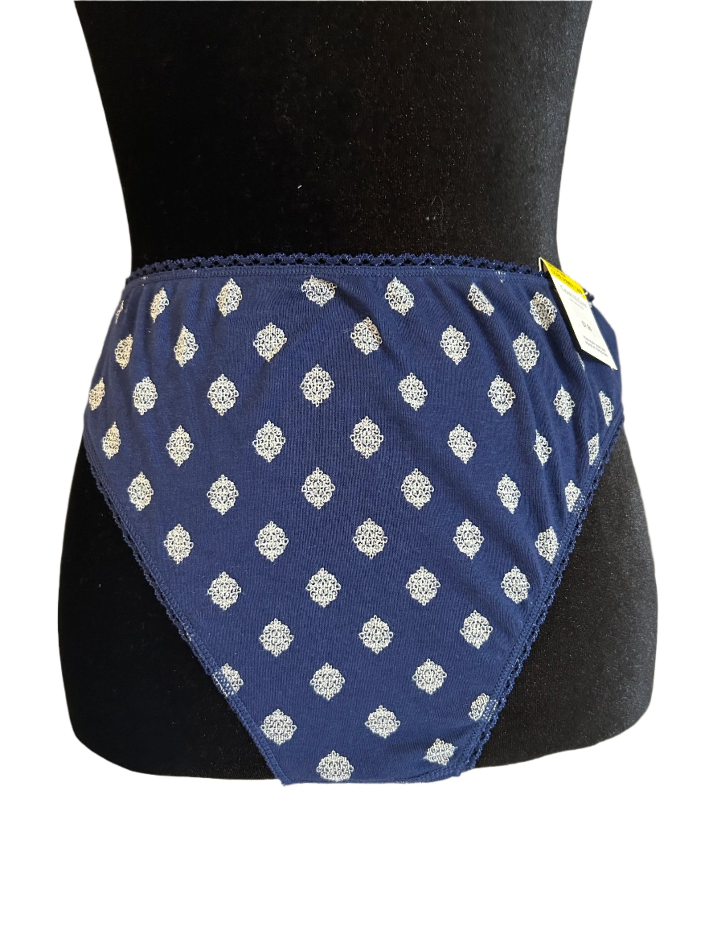 Charter Club Women’s 2 Piece Panty Briefs Set Navy Blue/Yellow