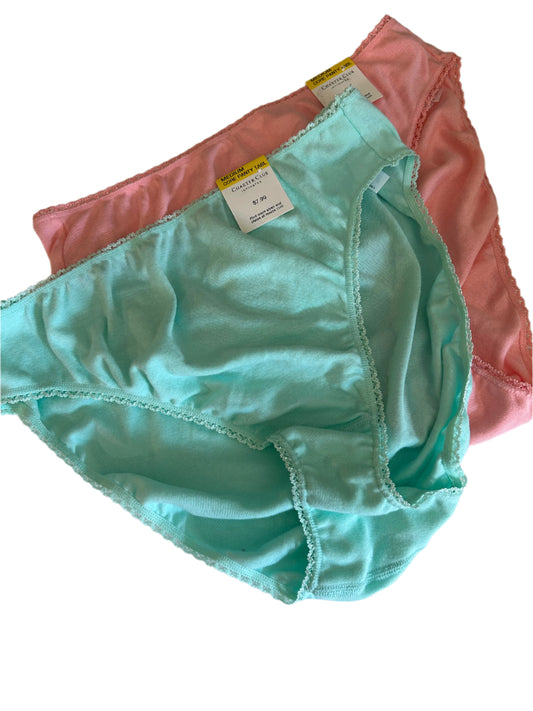 Charter Club Women’s 2 Piece Panty Set NWT Green and Pink