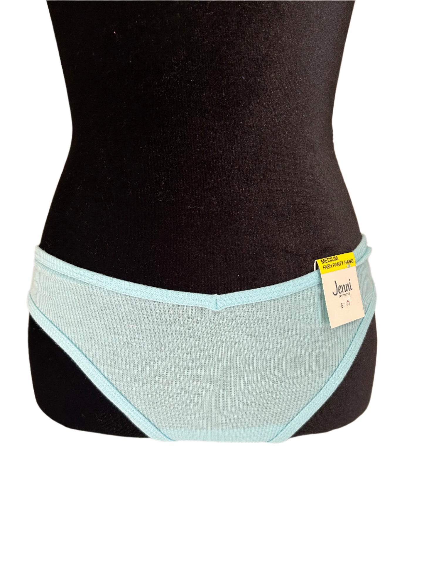 Jenni Women’s 2 Piece Ribbed Thong Panty Set NWT Blue And Beige