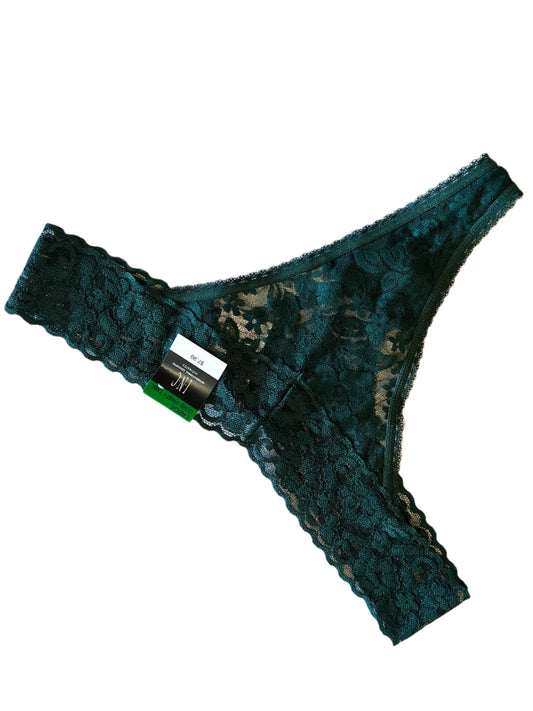 INC International Concepts Women's Lace Thongs DARK FOREST