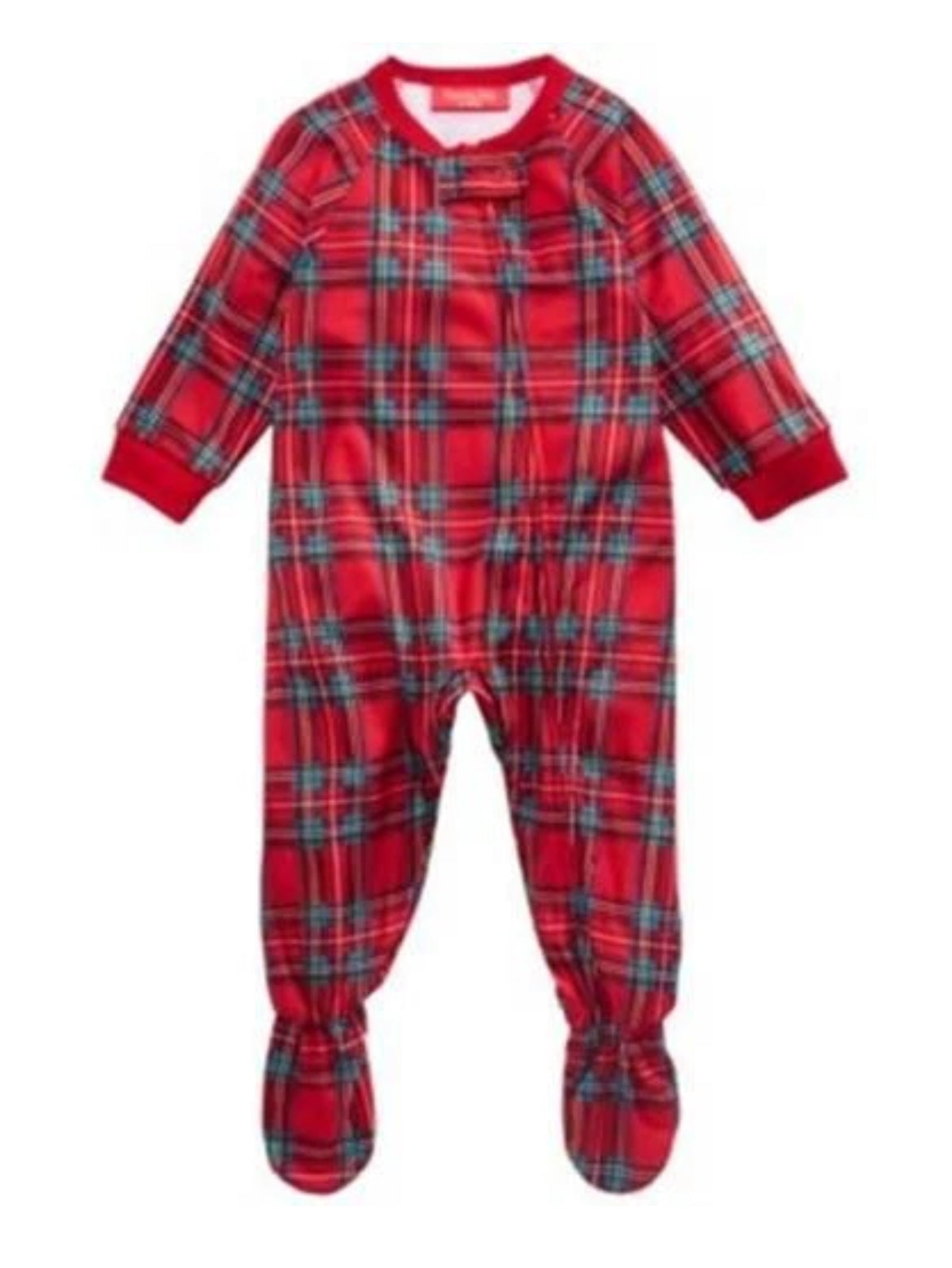 Pajamas Baby Brinkley Plaid Footed Pajamas  Red